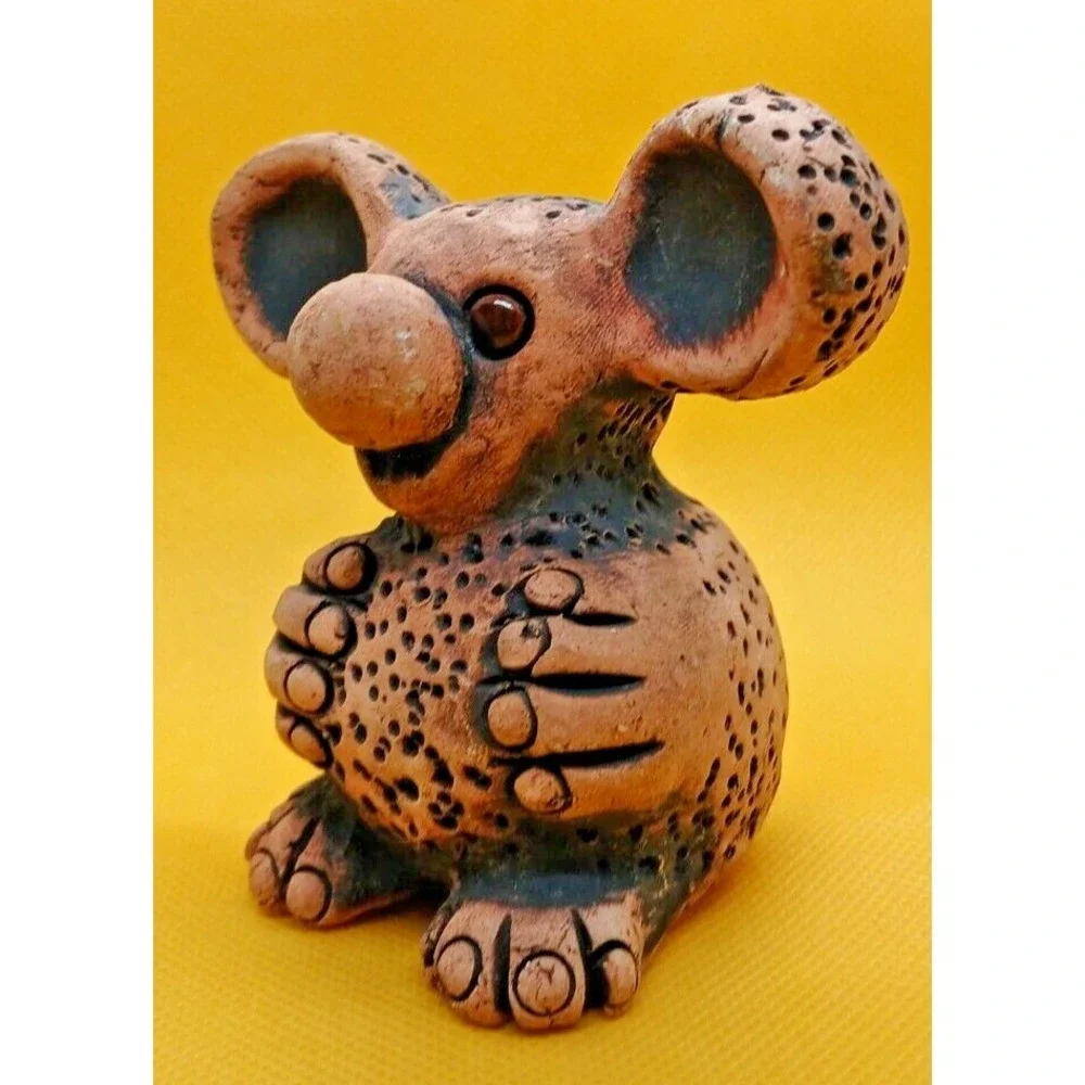 Hand Made Art Potter Sea creature coral body big ears palms Handmade Adorable!
